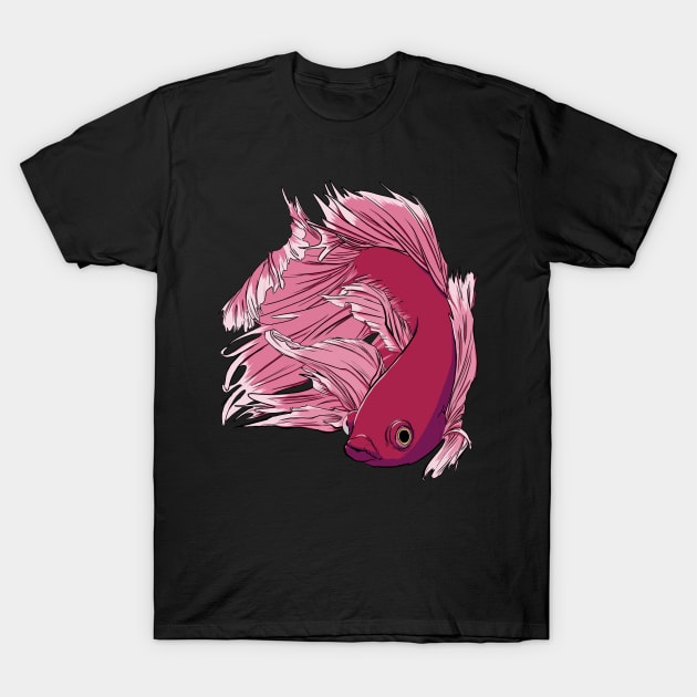 Betta with kissing lips T-Shirt by ruhefuchs